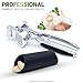 Garlic Press Stainless Steel Mincer and Crusher With Silicone Garlic Peeler(Black), Rusting-proof and Self Cleaning, Dishwasher safe By Royal Blade