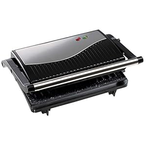 Daewoo-SDA1574GE-Cool-Touch-Mini-Panini-Press-Opens-90-180-with-Non-Stick-Plates-for-Easy-Clean-Skid-Resistant-Feet-On-Ready-Light-Indicators-750W-Power-220-240v-50hz-Type-G-UK-Plug-Silver Daewoo Cool Touch Mini Panini Press & Grill, Make your Favourite Toasted Sandwiches/Panini’s With the Extra Wide 180…