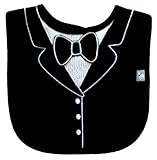 Black Large Tuxedo Bib, Frenchie Mini Couture