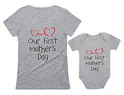 Tstars Our First Mothers Day Mommy and Me Matching