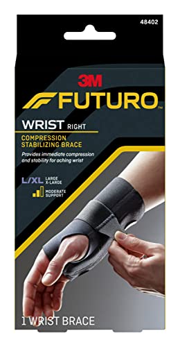 Energizing Wrist Support, Large/XLarge, Fits Right Wrists 6 3/4" - 8 1/2", Black, Sold as 1 Each