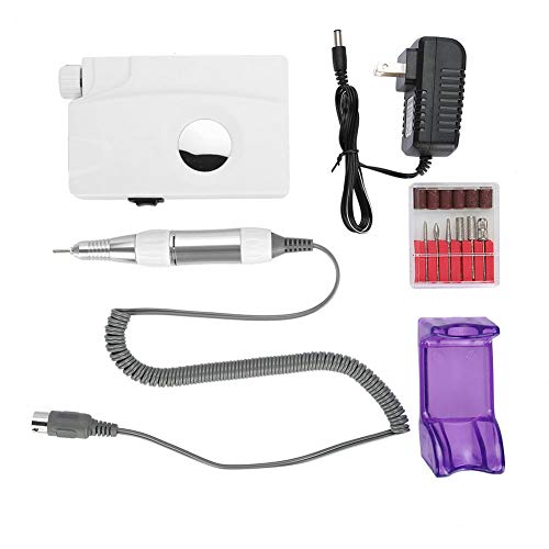 Nail Drill Machine, Portable Electric LCD Display Quiet Nail Polisher Drill Machine Rechargeable Nail Manicure Set