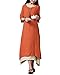 Romacci Women Casual Maxi Dress Vintage Chinese Style Loose Boho Long Dress