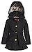 Pink Platinum Girls Wool Look Hooded Winter Dress Pea Coat Jacket with Belt