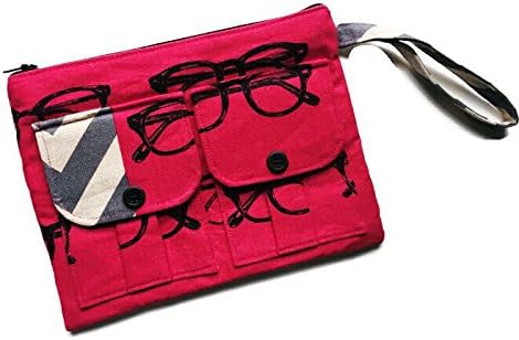 Eyeglasses Pink Wristlet Wallet, Smartphone Wristlet, Wristlet Purse, Clutch Wristlet