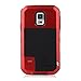 BB-YuHan Love MEI Samsung Galaxy S5 Case Aluminum,3-layer Corning Gorilla Glass Aluminum Metal Protective Samsung Galaxy S5 Case (Red)