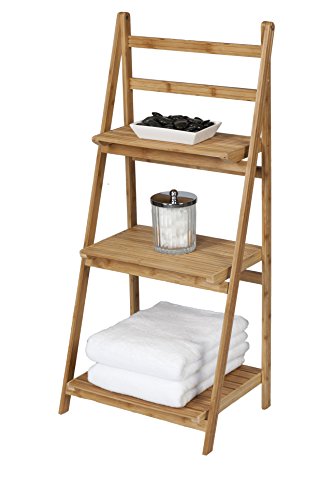 Creative Bath Products Eco Styles Collection 3 Shelf Folding Tower Bamboo