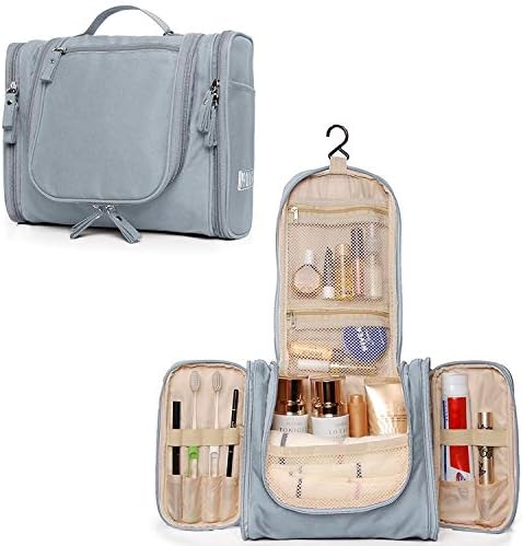 Zeebly Hanging Toiletry Bag for Travel, Cosmetic Kit, Large Essentials Organizer, Sturdy Hook, Makeup Bag, Waterproof for Men and Women-Random Color Send