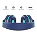 Kids Headphones – SIMILKY Products Foldable Stereo Tangle-Free 3.5mm Jack Wired Cord On-Ear Headset for Children (Navy/Teal)thumb 3