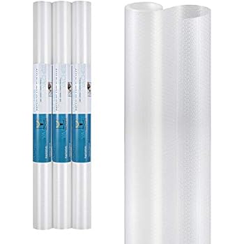 Yachee 3 Rolls EVA Cabinet Liners, Non-Slip Non-Adhesive Shelf Liners for Kitchen Cabinets Cupboard Drawer Cushion Shelves, DIY Multipurpose Refrigerator Liners, 18