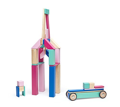 42 Piece Tegu Magnetic Wooden Block Set, Blossom