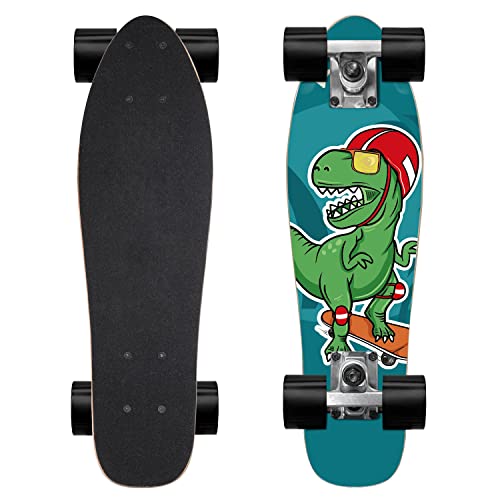 KO-ON Skateboard Complete Skateboards 22 Inch Mini Cruiser Skateboards for Beginners Kids Boys and Girls