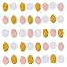 MOWO Glitter Paper Garland Circle Dots Hanging Decor,2'' Diameter,9.8-feet(gold glitter/pink/white,2pc)