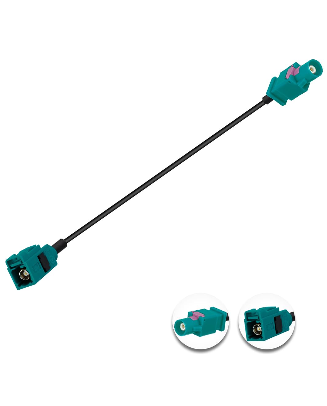 Vecys Fakra Z Male to Fakra Z Female RF Coax Cable 6in/15cm RG174 for Car Stereo GPS Navigation