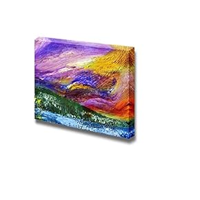 Canvas Prints Wall Art - Oil Painting Texture. Abstract Background. | Modern Wall Decor/Home Decoration Stretched Gallery Canvas Wrap Giclee Print. Ready to Hang - 12" x 18"