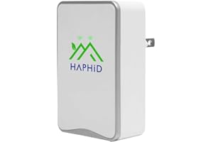 HAPHID Ionizer Air Purifier Plug In Ion Generator with Highest Output - Up to 32 Million Anions/Sec,Filterless Air Purifier for Home/Office Purify: Odors,Pets Smell Etc (1-Pack)