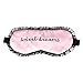 Lisli Comfort Silk Eye Mask for Sleep or Travel Comfortable-adjustable Lace Mask (pink)