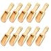 Small Wood Scoops/Mini Spoons for Condiment, Milk, Tea, Spices (Pack of 10)