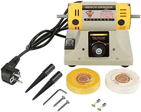 220V 350W Electric Bench Grinder Polishing Machine Lathe Polisher for Jewelry Lathe Motor Machine Tools EU Plug