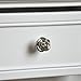 2pcs Antique Silver Rose Shape Cabinet Drawer Furniture Door knob Handle Pull Hardware 33mm