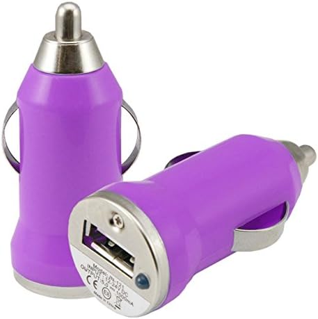 iTALKonline Smok GX350 Box Mod Purple 1000 mAh Compact Bullet Small Fast Travel DC 12V In Car Charger USB Adapter with LED Light and OverLoad Protection