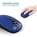 Jelly Comb 2.4G Slim Wireless Mouse with Nano Receiver, Less Noise, Portable Mobile Optical Mice for Notebook, PC, Laptop, Computer, MacBook MS001 (Blue)