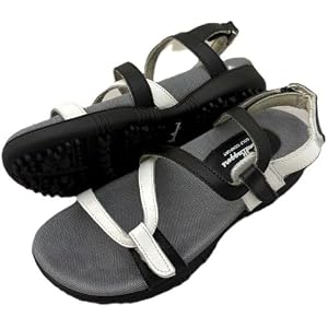 Sandbaggers SIDNEY BLACK & WHITE WOMENS GOLF SANDALS