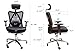 Sleekform Ergonomic Adjustable Office Desk Chair| Adjustable High Back Reclining Computer Chair |Gaming Chair with Lumbar Support & Rollerblade Wheels | Comfortable Breathable Black Mesh | Home Office