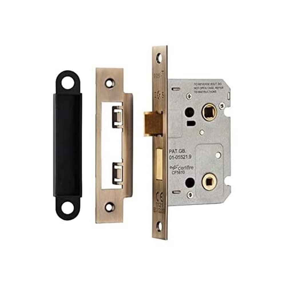 Carlisle Brass BAE5025 EASI-T Bathroom Lock Residential, Antique Brass, 64 mm