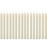 Eika 20 Pieces Christmas Tree Candle Set Made in Germany High 10.5 Cms, ø 1.25 Cms Champagne