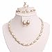 Moochi 18K Gold Plated Beads Africa Style Necklace Jewelry Set Party Show