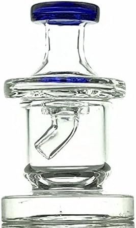JEMQ GLASS BENT SPOUT CAP STAND CAP (Blue cap+Cap Stand)