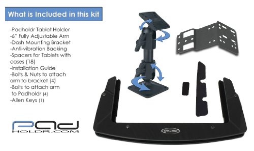 Padholdr Edge Series Premium Tablet Dash Kit for 2005 - 2014 Buick and Pontiac Vehicles - Thumbnail 2