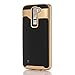 LG K7 Case, Fastbee [Envoy Series] Premium TPU & PC Bumper Cover [Carbon Fiber Black] for LG K7 ( 2016 ) - Carbon Fiber Black / Gold