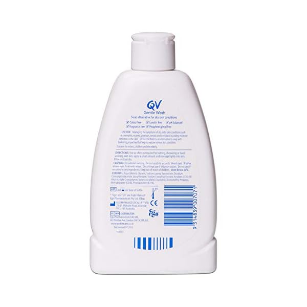 QV-Gentle-Wash-Soap-Free-Body-Wash-For-Dry-Skin-Unscented-250-millilitre QV Gentle Wash 250g, Soap-Free, Moisturising, Low Irritant, PH Balanced, Body Wash for Eczema and Dry Skin Conditions