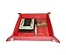 Red Leather Jewelry Mens Catchall Key Wallet Phone Coin Box Tray Storage Valet