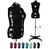 Black 13 Dials Female Fabric Adjustable Mannequin