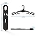 NICEDACK Premium Travel Hangers - 6 Pack Portable Folding Clothes Hangers - Super Bearing Collapsible Hanger Foldable Clothes Drying Rack for Travel, Indoor and Outdoor Use (Black&White)