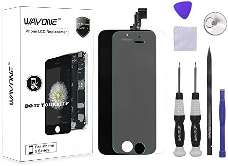 LCD Screen Digitizer Display Touch Screen Replacement Repair Kit Glass Frame Assembly Panel with Tools for iPhone 5C Black (Only Screen)