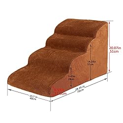 CiWiVOKi 4 Tier Dog Ramp for Couch, 20" High