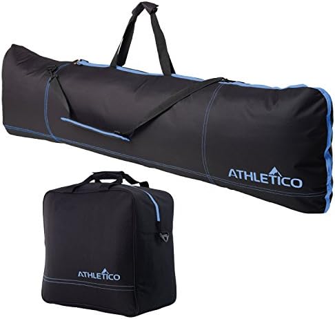 Athletico Padded Two-Piece Snowboard and Boot Bag Combo | Store & Transport Snowboard Up to 165 cm and Boots Up to Size 13 | Includes 1 Padded Snowboard Bag & 1 Padded Boot Bag 1 Athletico Padded Two-Piece Snowboard and Boot Bag Combo | Store & Transport Snowboard Up to 165 cm and Boots Up to Size 13 | Includes 1 Padded Snowboard Bag & 1 Padded Boot Bag