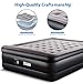 Zoetime Upgraded Queen Air Mattress Double Blow Up Elevated Raised Airbed Inflatable Beds with Built-in Electric Pump, Storage Bag and Repair Patches Included, 80 x 60 x 18.5 inches (Highest) Gray