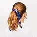 6 Pcs Hair Scarf Silk Hair Scrunchies Hair Bands Elastic Ties Print Bandana Ponytail Holder Vintage Accessories for Women Girls