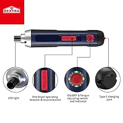 4V Cordless Electric Screwdriver with 4 Torques