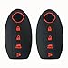 Coolbestda 2Pcs 4Buttons Smart Key Fob Remote Protector Case Cover Skin for Nissan Altima Maxima Murano Armada Gt-r Sentra
