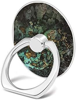 Cell Phone Ring Holder Stand, Phone Grip Car Mounts 360 Degree Rotation Finger Ring Stent Compatible iPhone X 8 7 6 Plus, Samsung Galaxy and Tablets - Gold Indigo Malachite Marble