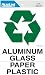 Headline Sign 4459 Self-Stick Recycle Sign with Labels, 6 x 10 Inches (4459) primary