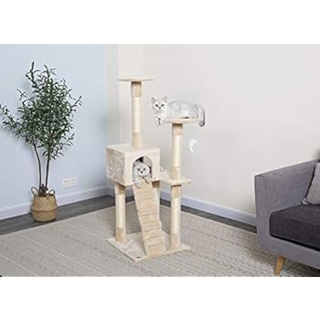 Go Pet Club Cat Tree Furniture Beige