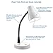 Verilux Tazza Natural Spectrum Desk Lamp, Adjustable EasyFlex Gooseneck, in-Base USB Charging Port, 2 Prong Outlet