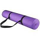 BalanceFrom GoYoga All Purpose High Density Non-Slip Exercise Yoga Mat with Carrying Strap, 1/4", Purple